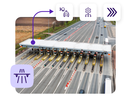 Grafika zawierająca autostradę i logo multitoll